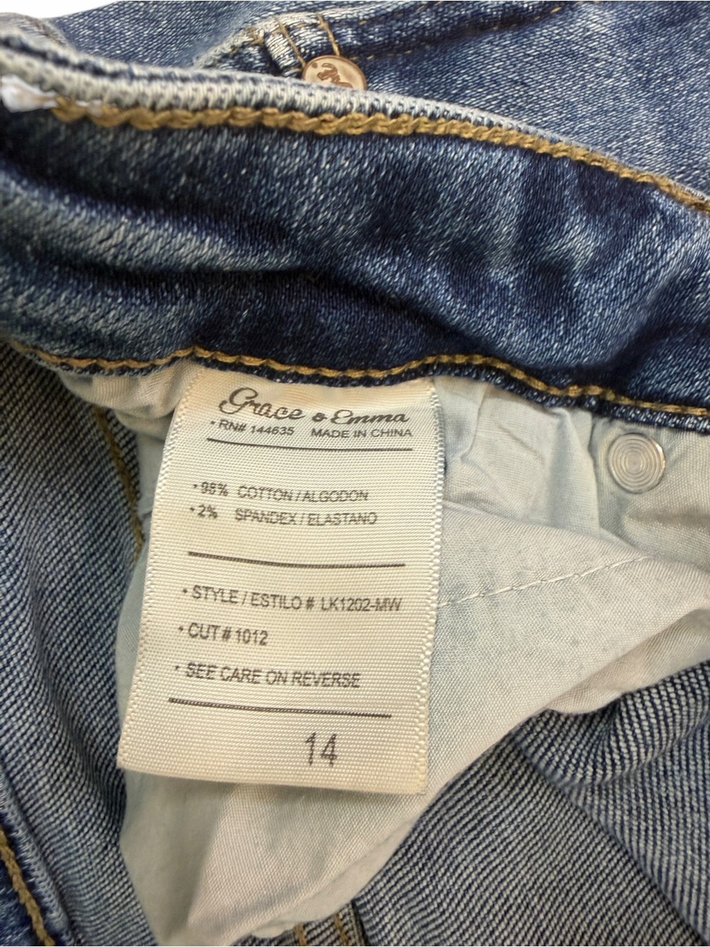 Blue Women's Flare Jeans with Frayed Hem - Picture 8 of 8
